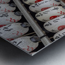 Rows of japanese lanterns hanging in a shinto shrine Metal print