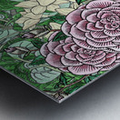 Watercolor Botanical Flowers Garden Flowerbed II Metal print