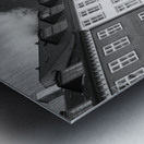 Houses Close By in Denmark B&W Metal print