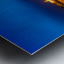 View of Charles Bridge Karluv most and Prague Castle Prazsky hrad in twilight. Panorama Metal print