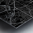 Dallas Texas City Map Print Metal print