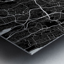 New Rochelle New York City Map Print Metal print