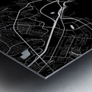 El Paso Texas City Map Print Metal print