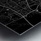 Tallahassee Florida City Map Print Metal print