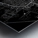Midland Texas City Map Print Metal print