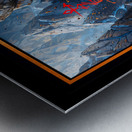 A Mysterious Ancient Temple Hidden In A Snow-Capped Mountain Landscape Awe-Inspiring AI Concept Art by Xzendor7 Metal print