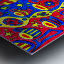 Abstract Doodle Art Colourful Mugs  Metal print