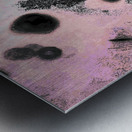 Abstract Circular Shapes in Pink and Black Metal print