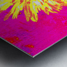 Abstract Daisy Yellow Bloom Metal print