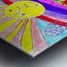 Abstract Doodle Art Sunshine and Showers Metal print