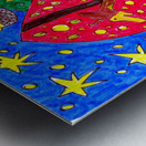 Abstract Doodle Art Giraffes- Mother and Child  Metal print