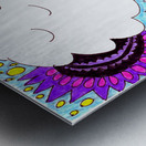 Abstract Doodle Art Cloud Burst  Metal print