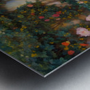 Woman Enjoying Relaxing Moment in the Garden Painting Metal print