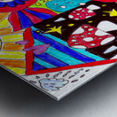 Abstract Doodle Art Whimsical Characters Metal print