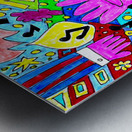 Abstract Doodle Art Colourful Elements Metal print