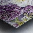 Flowers in Purple Mauve and White Metal print