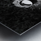 Scenes from the Trail- Outdoor Cafe in Black and White Metal print