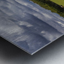 Haybales Under a Cloudy Sky Metal print