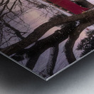 Wehrs Mill Covered Bridge Winter Wide Angle Metal print