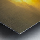 Hazy Sunrise Above Corn Field Metal print