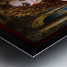 A Timeless Portrait Of A Radiant Redhead In A Palace Of Gold Mesmerizing AI Concept Art by Xzendor7 Metal print