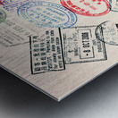 Vintage travel stamps Metal print
