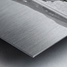 Chinese bridge and pavilion on Hangzhou lake China Metal print