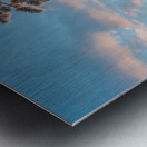 Snowy landscape at sunset in Lapland Metal print