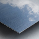 Clouds over mountain range in the European Alps in winter  Metal print