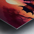 Serenity of Chinese Trees Under a Crimson Twilight Metal print