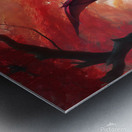 Crimson Forest Dragon: A Majestic Encounter Metal print