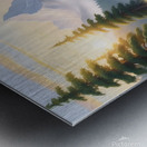 Golden Dawn: Tranquil Mountain Meadow Metal print