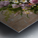 Elegant Mosaic Floral Still Life with Porcelain Vase – A Timeless Masterpiece Metal print