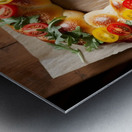 Artisan Bread Wreath with Fresh Gourmet Toppings – Perfect for Entertaining or Gifting Metal print