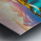 Serene Swan Paradise: A Dreamlike Garden of Tranquility Metal print