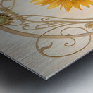 Nature’s Grace: Sunflowers in Art Nouveau Style Metal print