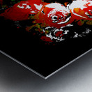 Abstract Snow Covered Rose Bouquet Metal print