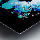 Abstract Bouquet of Green and Blue Roses Metal print