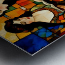 Art Nouveau Stain Glass Style Sisters Reading Painting Metal print