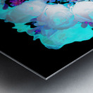 Abstract Blue Green Rose Bouquet Metal print