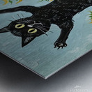 Playful Cat With Sunflowers Inspired By Van Gogh. Metal print