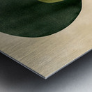 Abstract Shapes in Amber Orange Olive  Metal print