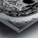  Symbols of Life  Sugar Skulls Hearts and Crosses Metal print