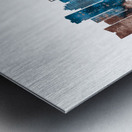 Fort Worth Texas Skyline Sepia Metal print