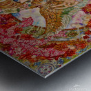 Yumi Sugai.Pink Christmas rose angel. Metal print