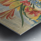a vintage inspired colorful floral paint 3lNWNX4k Metal print