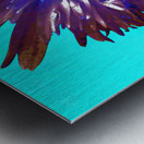 Abstract Purple and Blue Daisy Metal print