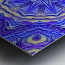 Abstract Vibrant Pattern in Blue and Purple Metal print