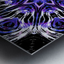 Abstract Symmetrical Purple and White Metal print