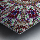 Abstract Kaleidoscope Mandala Pattern Red and Blue Metal print